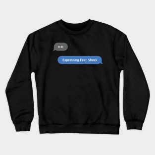 Korean Slang Chat Word ㄷㄷ Meanings - Expressing Fear, Shock Crewneck Sweatshirt